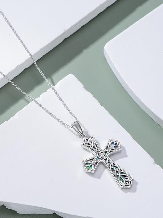 Seiyang 925 Sterling Silver Mustard Seed/Cross/Star of David/Triquetra Trinity Knot/Celtic/Claddagh Necklace Christian/Irish Jewelry Gifts for Women Mom Her