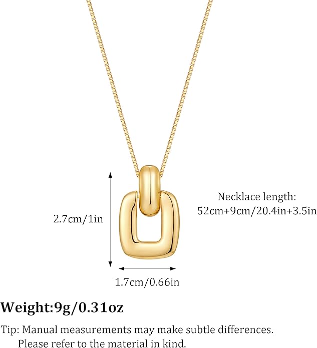 Pendant Necklace for Women Statement Gold Silver Necklace Trendy Jewelry for Women