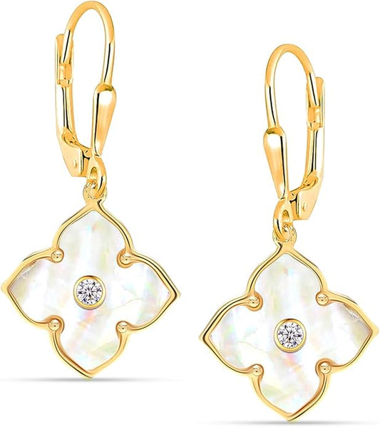 LeCalla 925 Sterling Silver Leverback Drop Earrings | Lightweight Celtic-Knot Filigree Heart Teardrop Dangle Earring for Women's Gift for Her