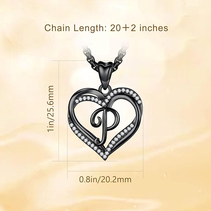 INFUSEU Unique Initial Necklaces for Women Girls Small Heart Letter Jewelry, Meaningful Personalized Gifts