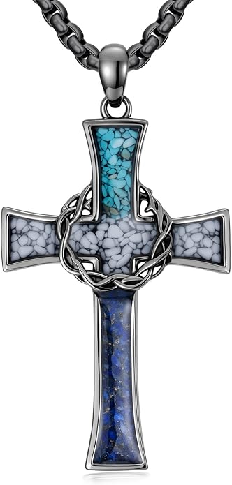 YEESIA Cross Necklace for Men Women 925 Sterling Silver Christian Pendant Religious Jewelry Gift for Men Women.