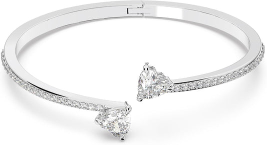 Swarovski Soul Heart Bangle Bracelet Collection, Rhodium Finish, Clear Crystals