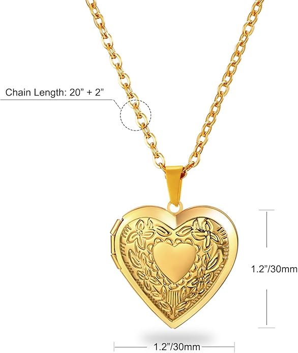 PHOCKSIN Personalized Locket Necklace for Women Photo Necklace with Customized Picture Birth Flower Birthstone New Years Gifts for Women