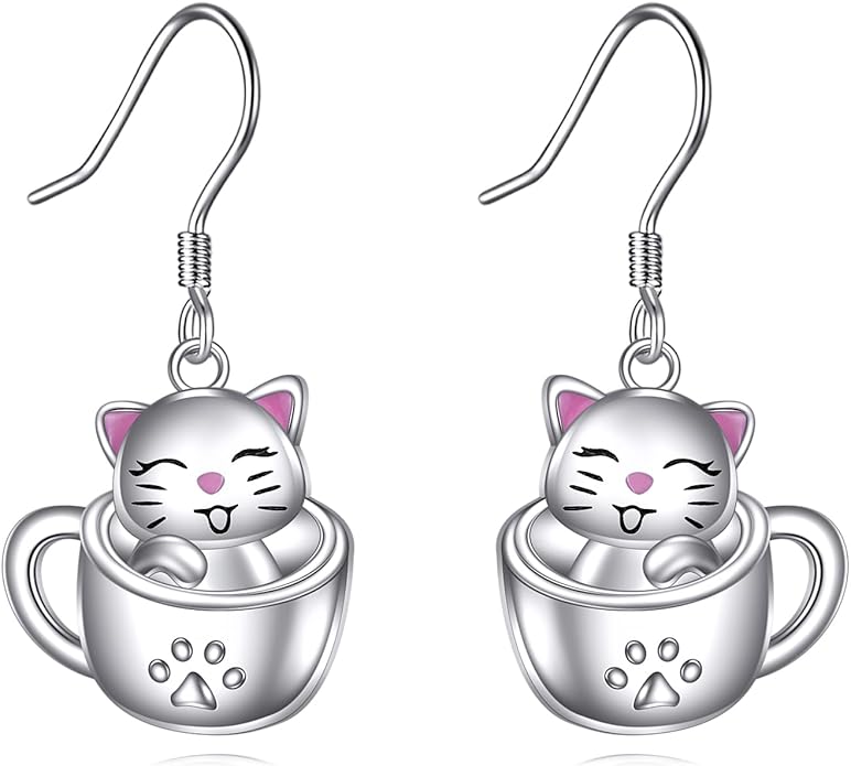 Animal Earrings 925 Sterling Silver Dangle Earrings Leverback Earrings Animal Jewelry for Women