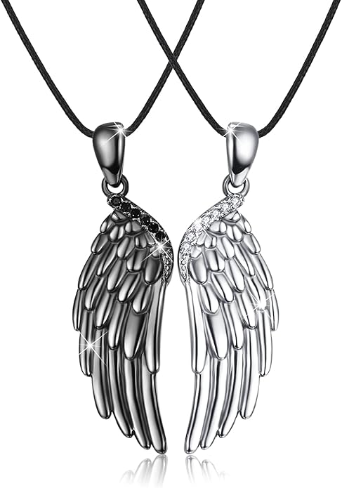 OHAYOO Dragon Phoenix Matching Necklace for Couples 925 Sterling Silver Yin Yang Pendant Necklaces for Couples Jewelry for Him and Her