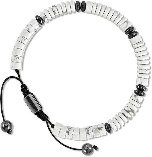 VIBILIA Healing Crystal Bracelets Beaded Bracelets for Men Women Natural Stone Adjustable Bracelets Unique Gifts for Father Son Grandfather Brother Friend