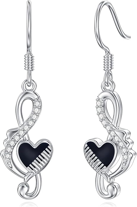 DNA Music/DNA/Piano/Moth/Sunflower/Trumpet Earring 925 Sterling Silver Astronaut/Raccoon/Moth/Sunflower Jewelry for Women