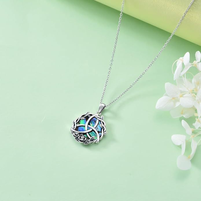 Seiyang 925 Sterling Silver Mustard Seed/Cross/Star of David/Triquetra Trinity Knot/Celtic/Claddagh Necklace Christian/Irish Jewelry Gifts for Women Mom Her
