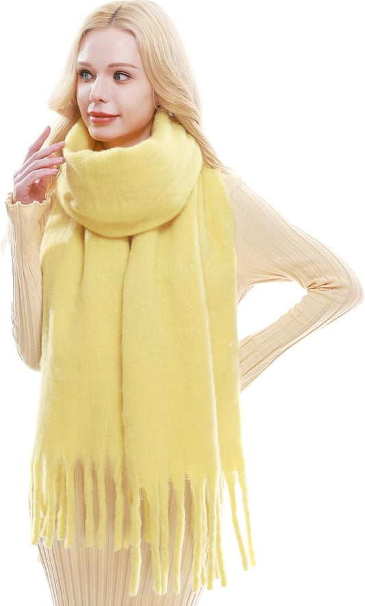 RIIQIICHY Chunky Scarf for Women Winter Warm Thick Scarves Oversized Blanket Scarf
