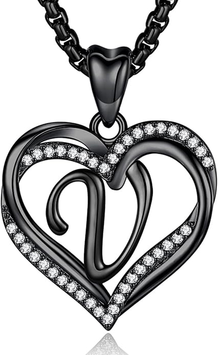 INFUSEU Unique Initial Necklaces for Women Girls Small Heart Letter Jewelry, Meaningful Personalized Gifts