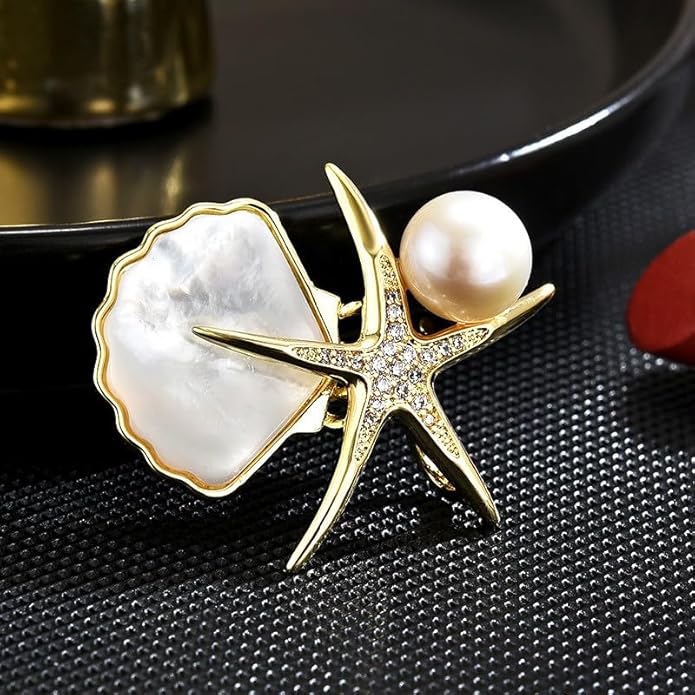 UNVAK Animal Brooches for Women Pearl Rhinestones Animal Brooch Pin Cute Animal Jewelry Gift for Wife Mom Girlfriends