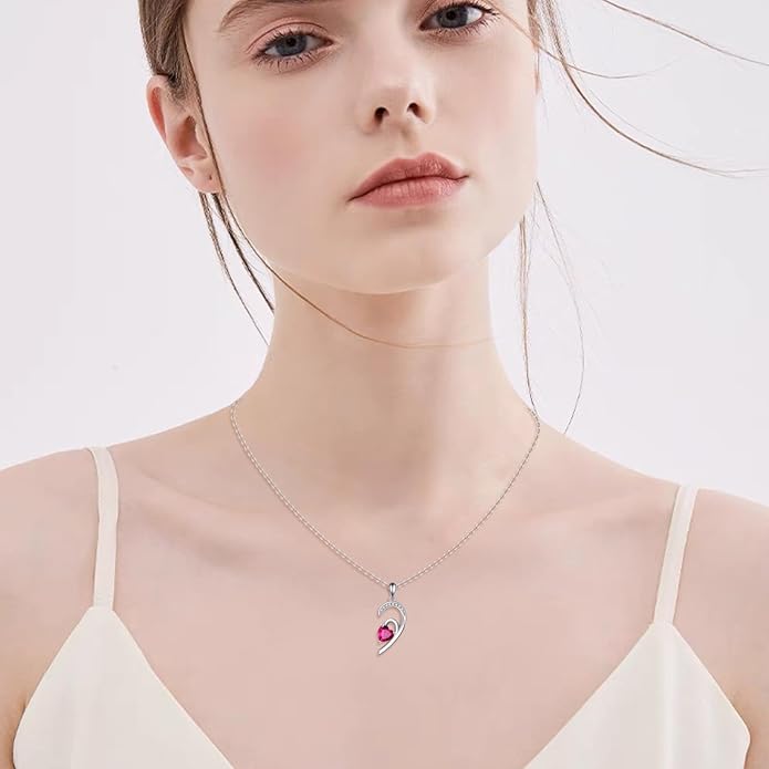 JBAERD Couples BFF Matching Necklaces 925 Sterling Silver Cross/Yin Yang/Sun Moon/Mountain Wave Pendant Necklace Anniversary Birthday Gifts