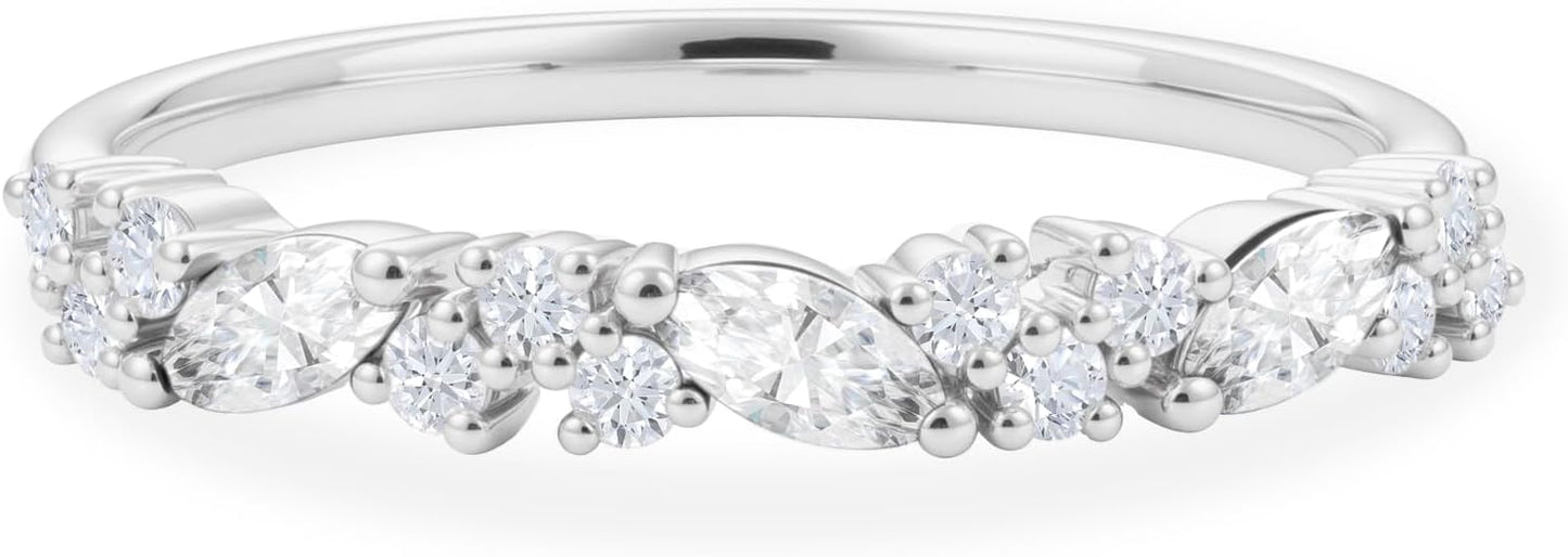 Engagement Rings for Women, 925 Sterling Silver Rings Moissanite Wedding Bands for Women, Promise Rings Gift Packed for Her Size 3-10