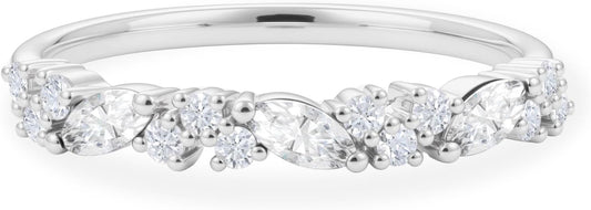 Engagement Rings for Women, 925 Sterling Silver Rings Moissanite Wedding Bands for Women, Promise Rings Gift Packed for Her Size 3-10