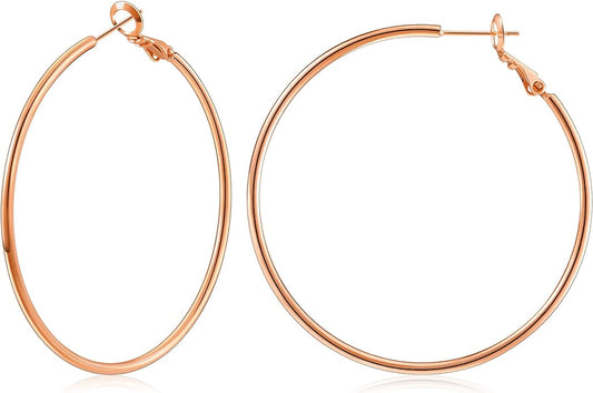 Gacimy Gold Hoop Earrings for Women 14K Gold Plated, 925 Sterling Silver Post Hypoallergenic Earrings Hoops for Women