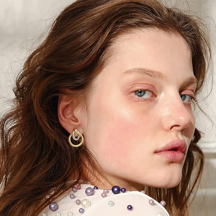 LILIE&WHITE Gold Chain Dangle Earrings - Women's Hypoallergenic Fashion Gift Earrings