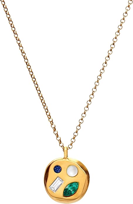 Birthdate 14k Gold Necklace for Women - 16-20in Adjustable 14 Karat Gold Chain with Lobster Clasp - Cadenas de Oro 14k Puro Para Mujer, Ladies Jewelry Birthstone