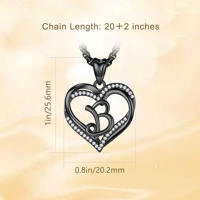 INFUSEU Unique Initial Necklaces for Women Girls Small Heart Letter Jewelry, Meaningful Personalized Gifts
