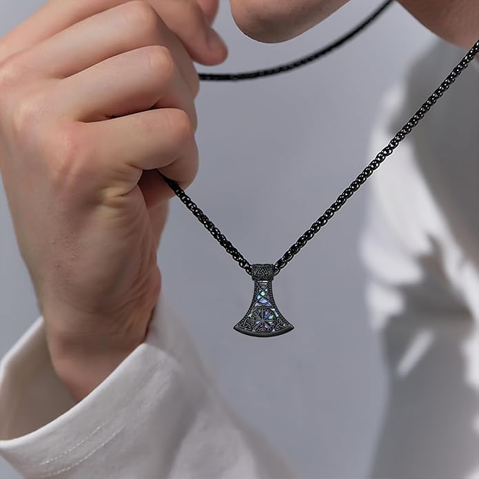 KoyeKei Viking Necklace for Men 925 Sterling Silver Viking Norse Pagan Jewelry Gifts for Women