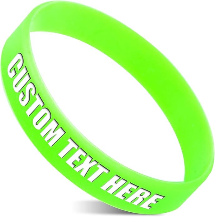 50 Custom Rubber Bracelets Personalized Silicone Wristbands Customized Bulk for Events, Support, Wedding, Awareness, Motivation Customizable