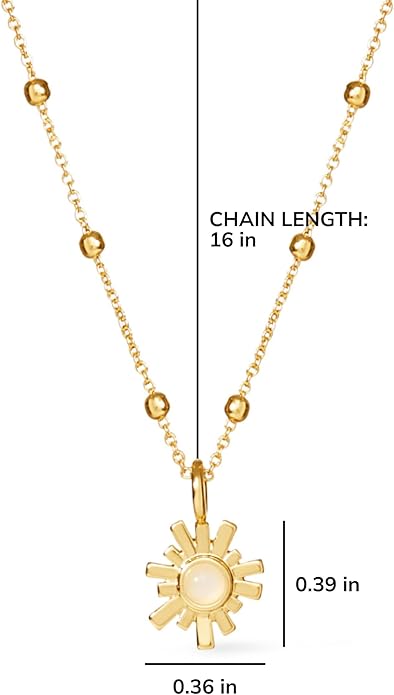 Ana Luisa Pendant Necklaces for Women - 14K Gold Plated and Silver Rhodium Necklace - Pearl, Heart, Circle, Moonstone, Gemstone, Knot Charm Styles - Hypoallergenic, Dainty, Trendy Layering Necklaces