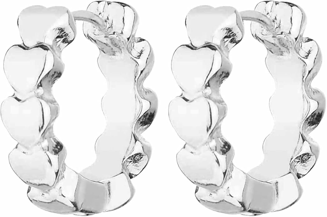 Wgoud Chunky Hoop Earrings Set 14K Gold Plated Hoop Earrings for Women Hypoallergenic, Thick Twisted Huggie Hoops Earring Set