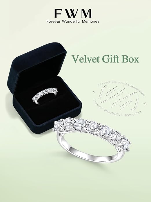 D Color VVS1 Clarity Moissanite and Sapphire/Ruby/Emerald Rings for Women, Solid 925 Sterling Silver, Anniversary Birthday Mothers Day Jewelry Gift, Stackable Wedding Ring, Size 4-11