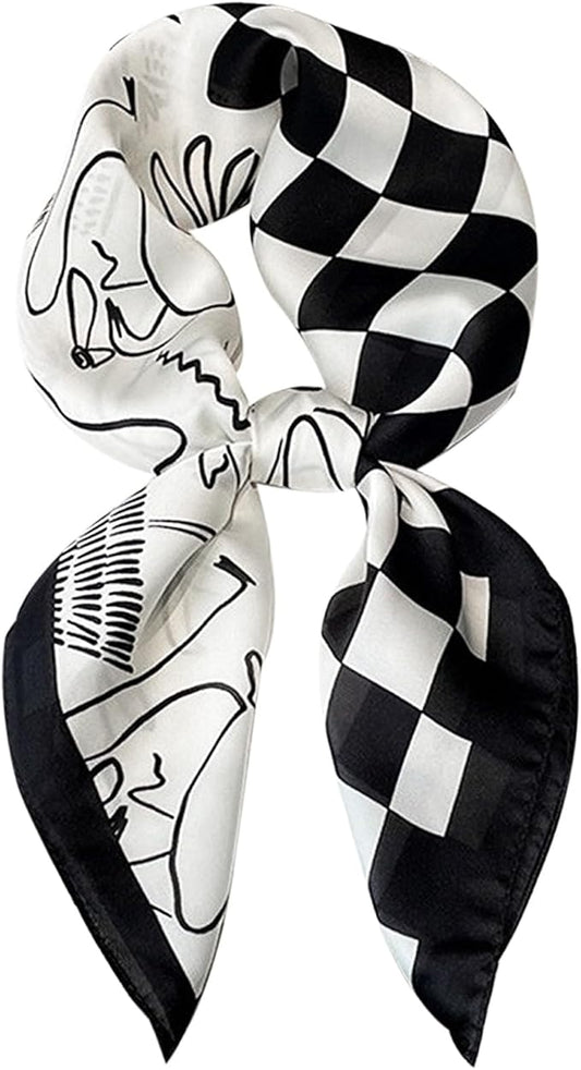 Hioyiwse Satin Bandanas Head Scarf For Women Hair Scarves Accessories Lightweight Fashion Wrap Neck Silk Sleeping Headscarf