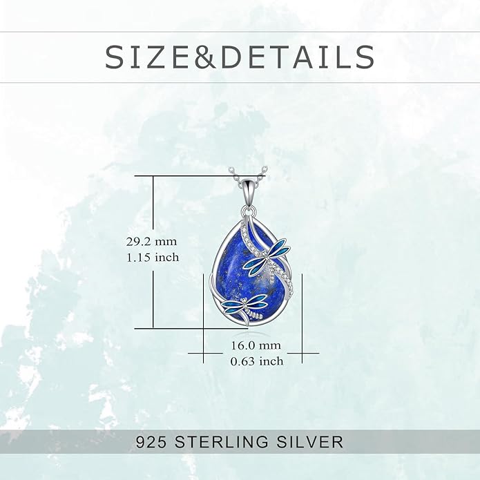 KQF Dragonfly/Butterlfy/Cat/Jellyfish/Bunny/Axolotl/Bee/Mermaid/Hummingbird/Elephant Necklace for Women Sterling Silver Moonstone Pendant Necklace Dragonfly Jewelry Gifts for Women