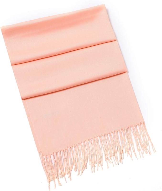 Cindy & Wendy Pashmina Shawls and Wraps Large Scarfs for Women Wedding Party Bridal Long Fashion Solid Shawl Wrap Fringes
