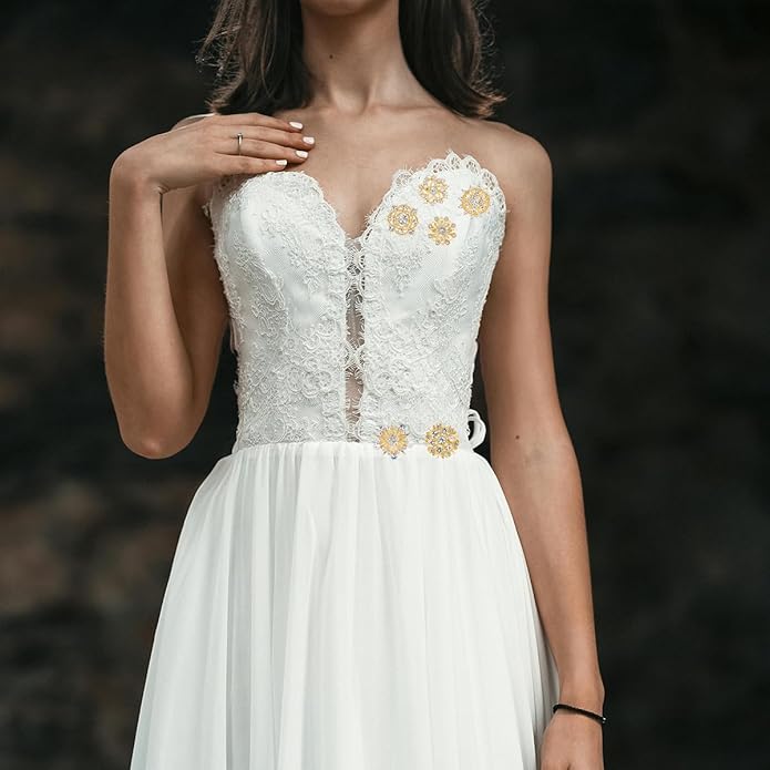 Assorted Small Size Crystal Rhinestone Flower Brooch Pins Set for Crafts Embellishment, Wedding Bouquet Brooches for Women Fashion