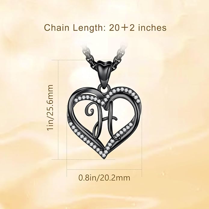 INFUSEU Unique Initial Necklaces for Women Girls Small Heart Letter Jewelry, Meaningful Personalized Gifts
