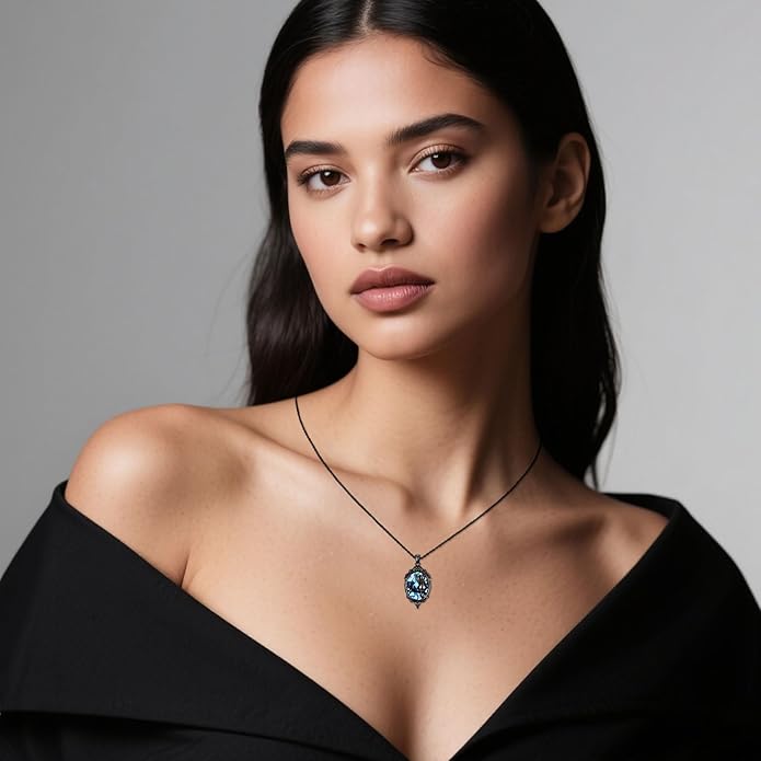 KoyeKei Sterling Silver Halloween Necklace Gothic Jewelry Gifts for Women Men