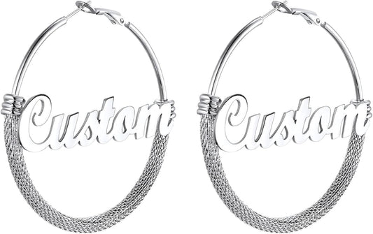 PROSTEEL 30/40/60/80/100mm Chunky Hoop Earrings For Women Gold Plated/Black Stainless Steel Hoops Earrings Statement Jewelry