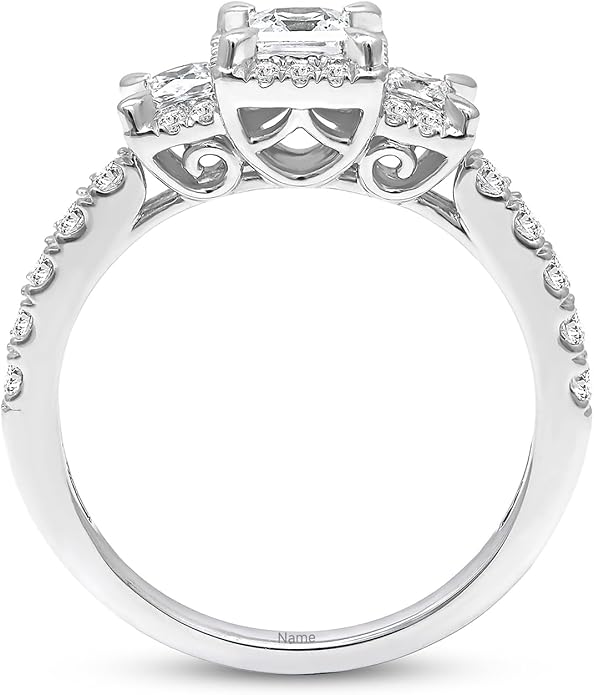 Rikelus Moissanite Engagement Ring Sets for Couples,10K 14K 18K Solid Gold Heart/Princess/Round Cut Bridal Ring Sets,Customized Matching Wedding Bands Set for Men and Women Free Engraving