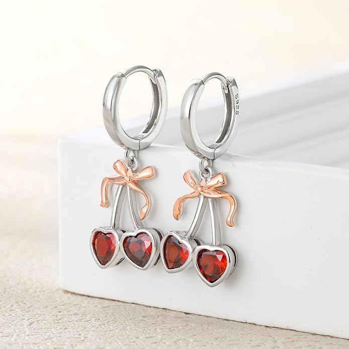 MONGAS Dragonfly/Sunflower/Hummingbird/Sand Dollar/Crab/Champagne/Arrow/Cherry/Ankh/Sloth Earrings for Women Sterling Silver Dragonfly/Sunflower/Hummingbird/Sand Dollar Jewelry for Women