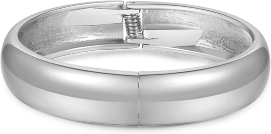 Bangle Bracelets for Women | 14K Gold Plated Trendy Wide Bracelets | Hinged Arm Cuff Bangles Chunky Bracelet for Women