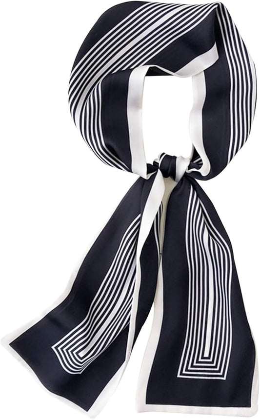 Hioyiwse Head Scarf Hair Neck Scarves For Women Purse Bag Scarfs For Handbags Silky Long Thin Satin Headscarf Fashion