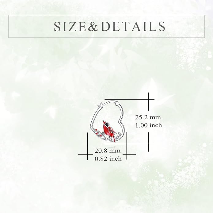 YFN Animal Earrings Sterling Silver Animal Heart Hoop Dangle Earrings Cute Jewelry Gifts for Women