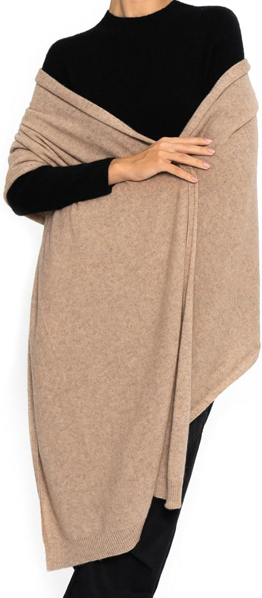 ENETIX Women's Cashmere Wool Oversized Shawl Wrap, Solid Color Pashmina Ultra Soft Stole Scarf for Women with Gift Box