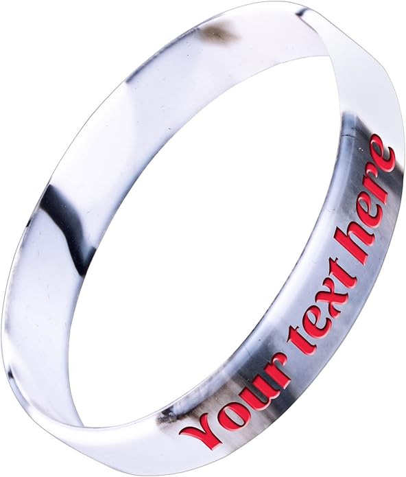 Custom Rubber Bracelet 1/10/30/50/100 ct Personalized Silicone Wristbands Customizable Debossed for Motivation, Events, Gifts, Promotions, Party, Awareness