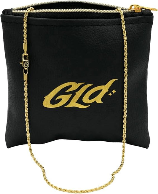 GLD Rope Chain - Gold-Plated Rope Chain with Exclusive Storage Travel Pouch - Snatch-Proof Clasp, Sweat-Proof and Fade-Resistant - Lifetime Quality, Designed in Miami