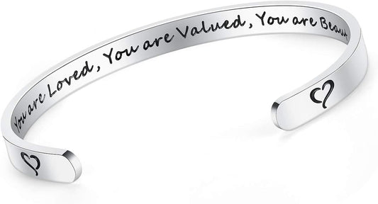SAM & LORI Personal Bracelets for Teens/Women-Inspirational Jewelry Gifts (Various Designs) for Daughter/Sister/Mom/Friends-Adjustable Bracelet in a Pretty Gift Box