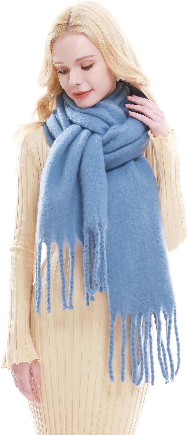 RIIQIICHY Chunky Scarf for Women Winter Warm Thick Scarves Oversized Blanket Scarf