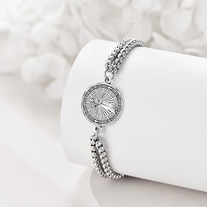 YFN Patron Saint Bracelet Sterling Silver Religious Protector Bracelet Jewelry Gift for Women Men