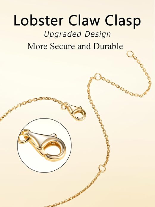 CYW Moissanite/Ruby/Sapphire/Emerald Dainty Pendant Necklace for Women, Novelty Design, Really Authentic Solid 925 Sterling Silver, 16"/18"/20" Adjustable, Birthday Anniversary Valentines Gift