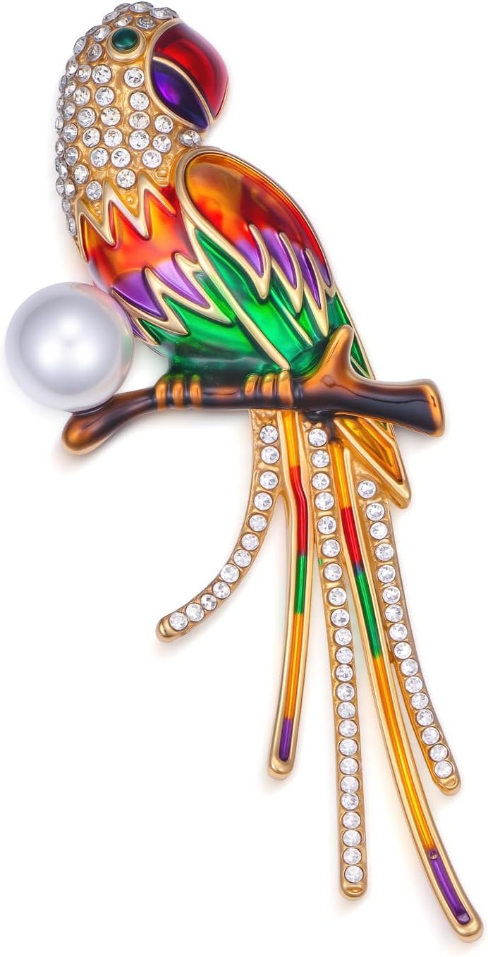 Soumimi Bird Theme Brooch Pin Cute Bird Animal Brooches Accessories Christmas Birthday Gift for Women