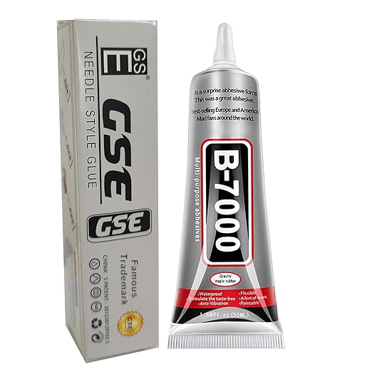 B7000 Jewelry Glue for Making, FITTDYHE 1PCS 50ML/1.69 fl oz Clear Adhesive for Rhinestone, Fabric, Multipurpose Super B-7000 for Phone Repair, Nail Art, Wood, Glass, Charms