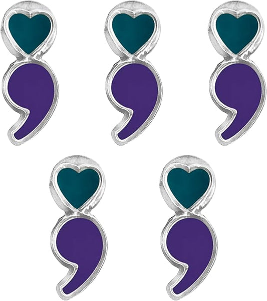 Suicide Awareness and Prevention Pin - Bulk Packs - Variety Pack of Teal & Purple Ribbon Pin Perfect for Support Groups, Gift-Giving and Fundraising