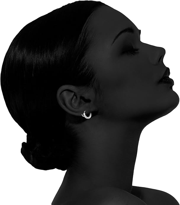 Spiral Hoop Twist Double Earrings - 14K Helix Spiral Earrings, Double Piercing Earrings, Faux Double Hoop Earrings, Tiny Twist Earrings for Women